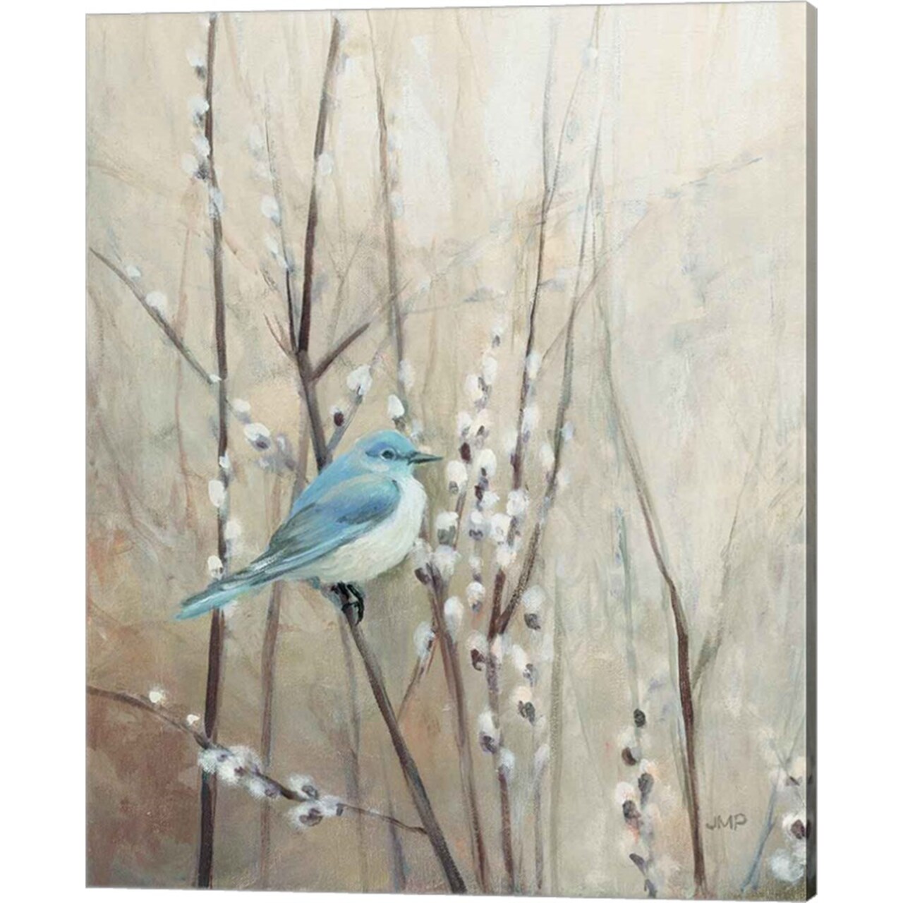 Pretty Birds Neutral IV Crop by Julia Purinton 16" x 20" Canvas Wall Art